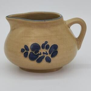 Pfaltzgraff Folk Art Tan Blue Gravy Boat